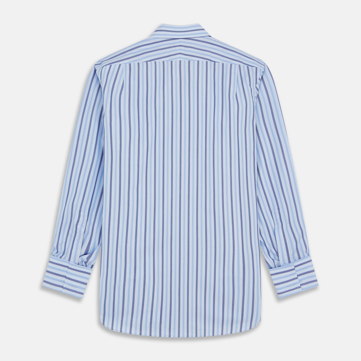 Pale Blue Multi Stripe Cotton Regular Fit Whitby Shirt