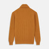 View 3 of product Gold Cashmere Shawl Neck Lytton Jumper