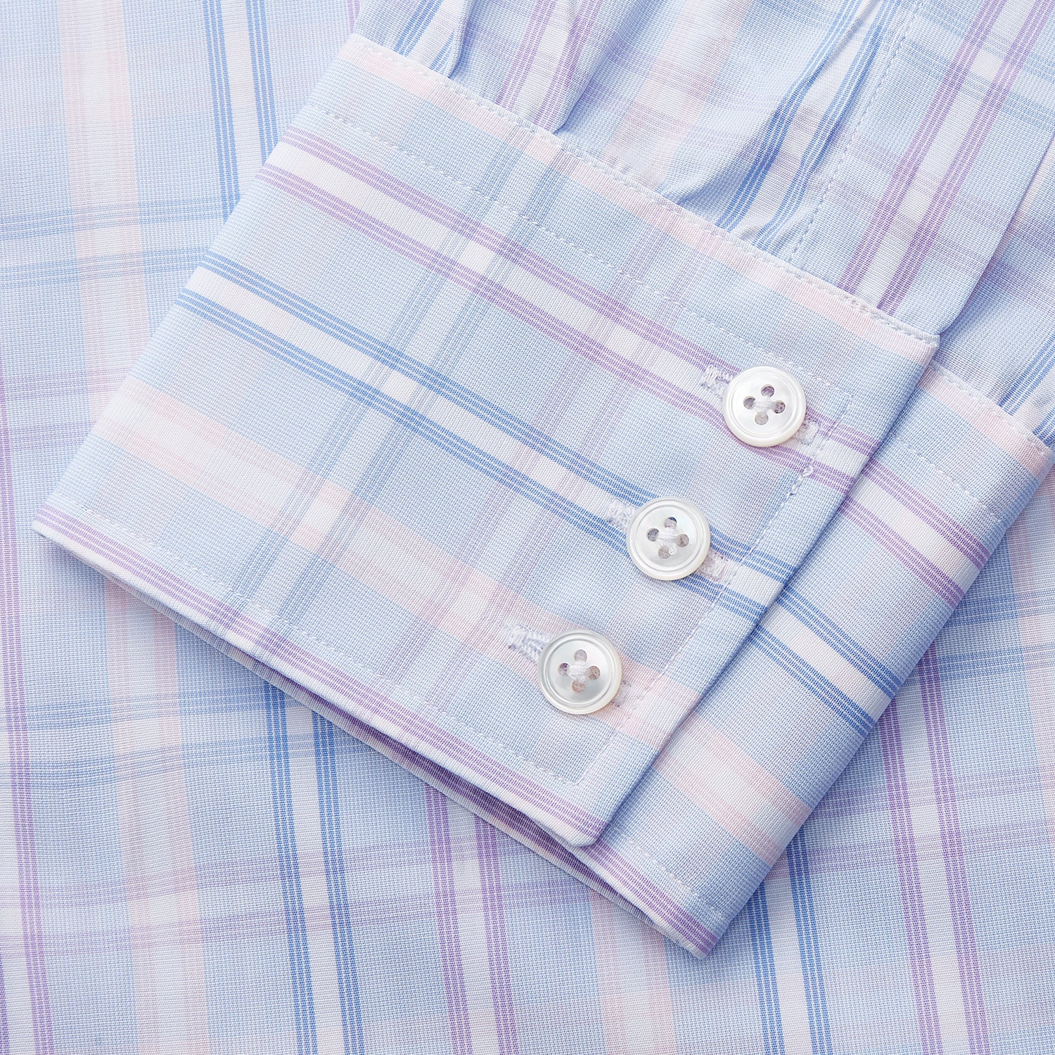 Pink and Light Blue Check Cotton Regular Fit Mayfair Shirt