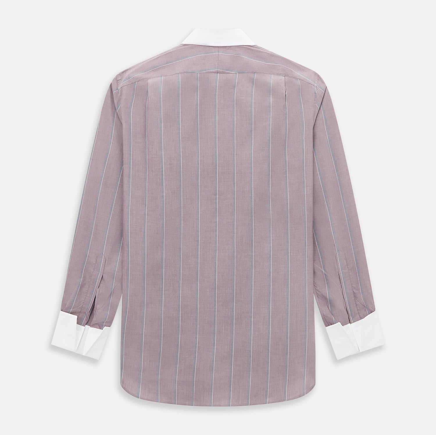 View 3 of product Light Porto Red Track Stripe Shirt with Contrast T&A Collar and Cuffs