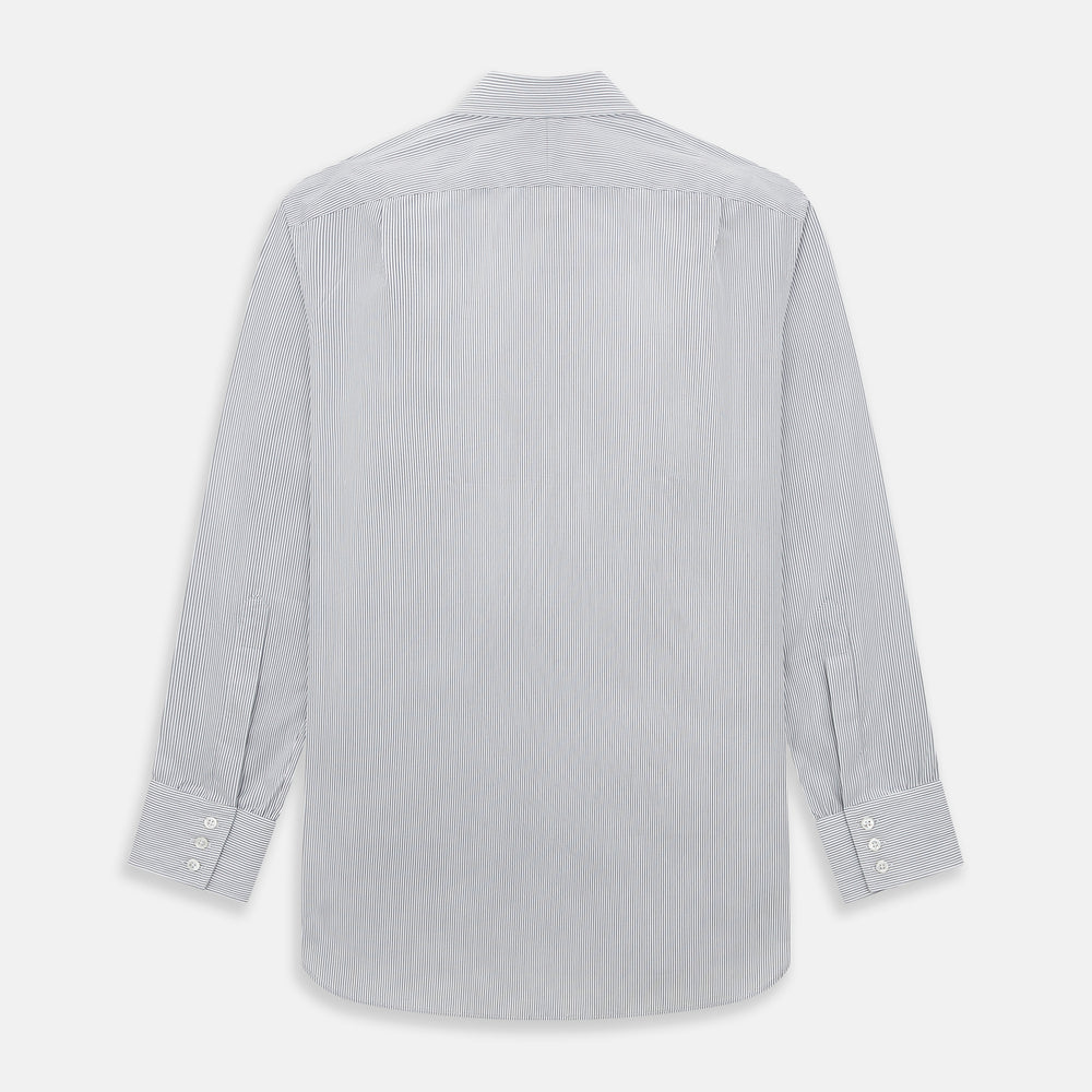 Midnight Blue Fine Track Stripe Mayfair Shirt