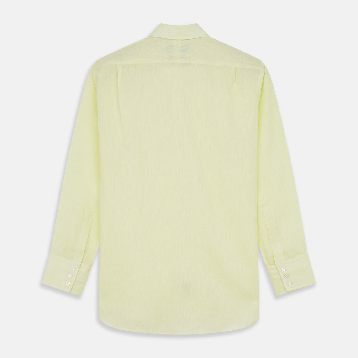 Yellow Linen Regular Fit Mayfair Shirt