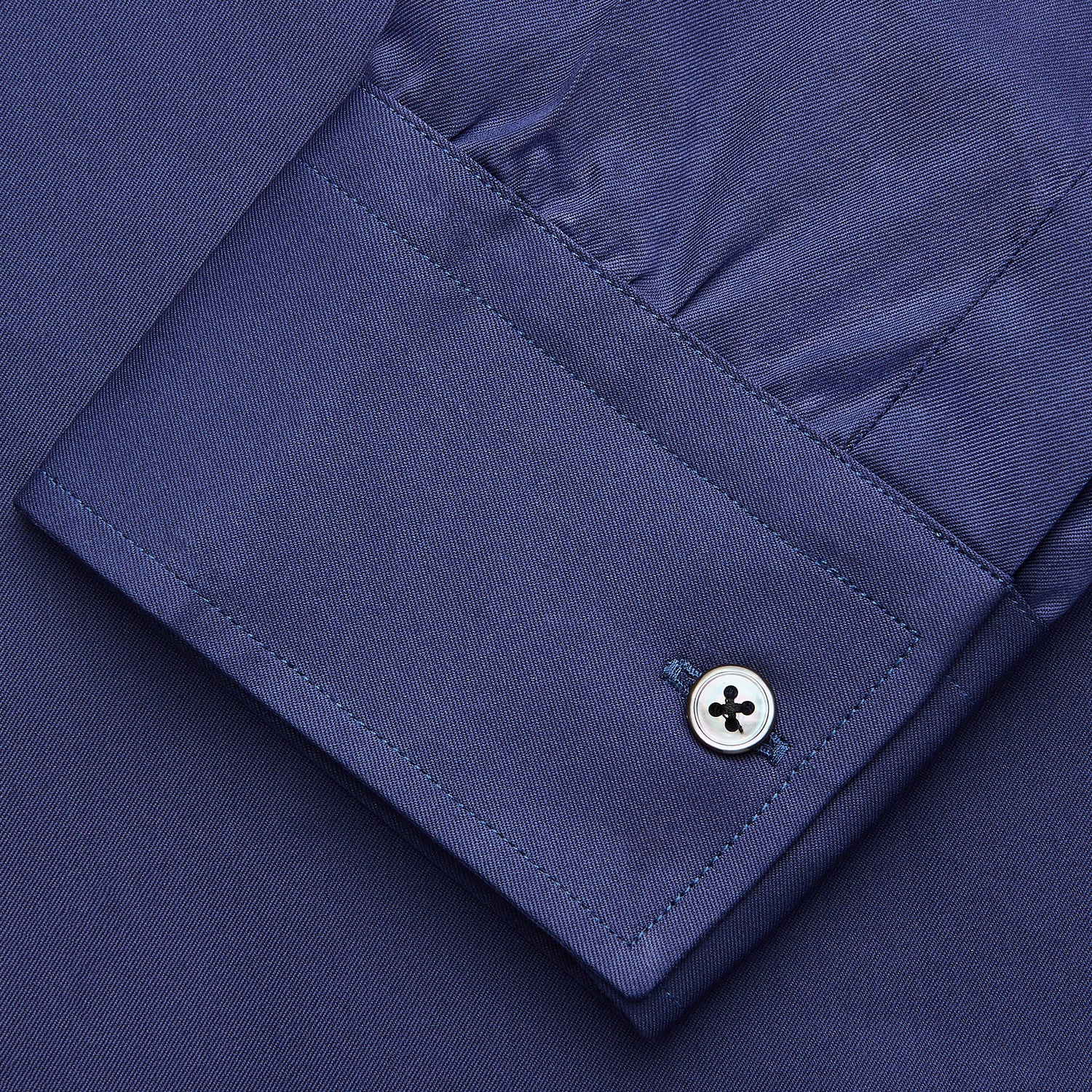 View 4 of product Blue Piece Dyed Weekend Fit Suffolk Shirt