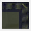 View 3 of product Navy and Yellow Dot Silk Pocket Square