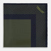 Navy and Yellow Dot Silk Pocket Square