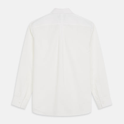 White Cotton Weekend Fit Langston Shirt Image 4