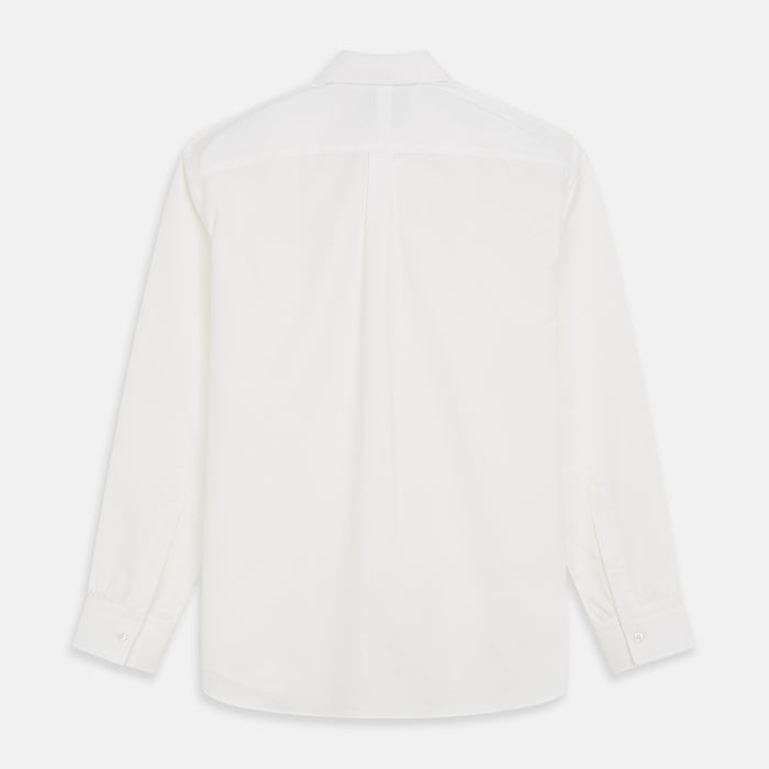 White Cotton Weekend Fit Langston Shirt Image 4