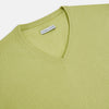 View 2 of product Melon Green Cashmere V-Neck Jumper