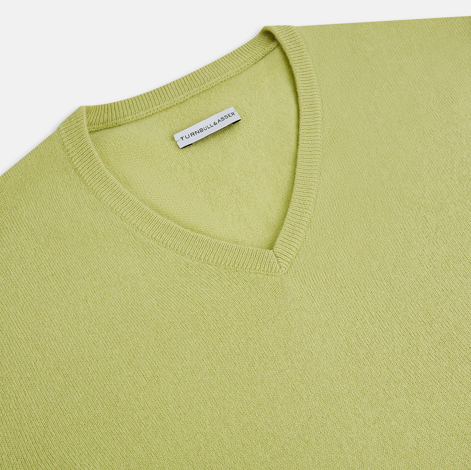 View 2 of product Melon Green Cashmere V-Neck Jumper