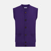 View 1 of product Purple Fine Merino V-Neck Sleeveless Cardigan