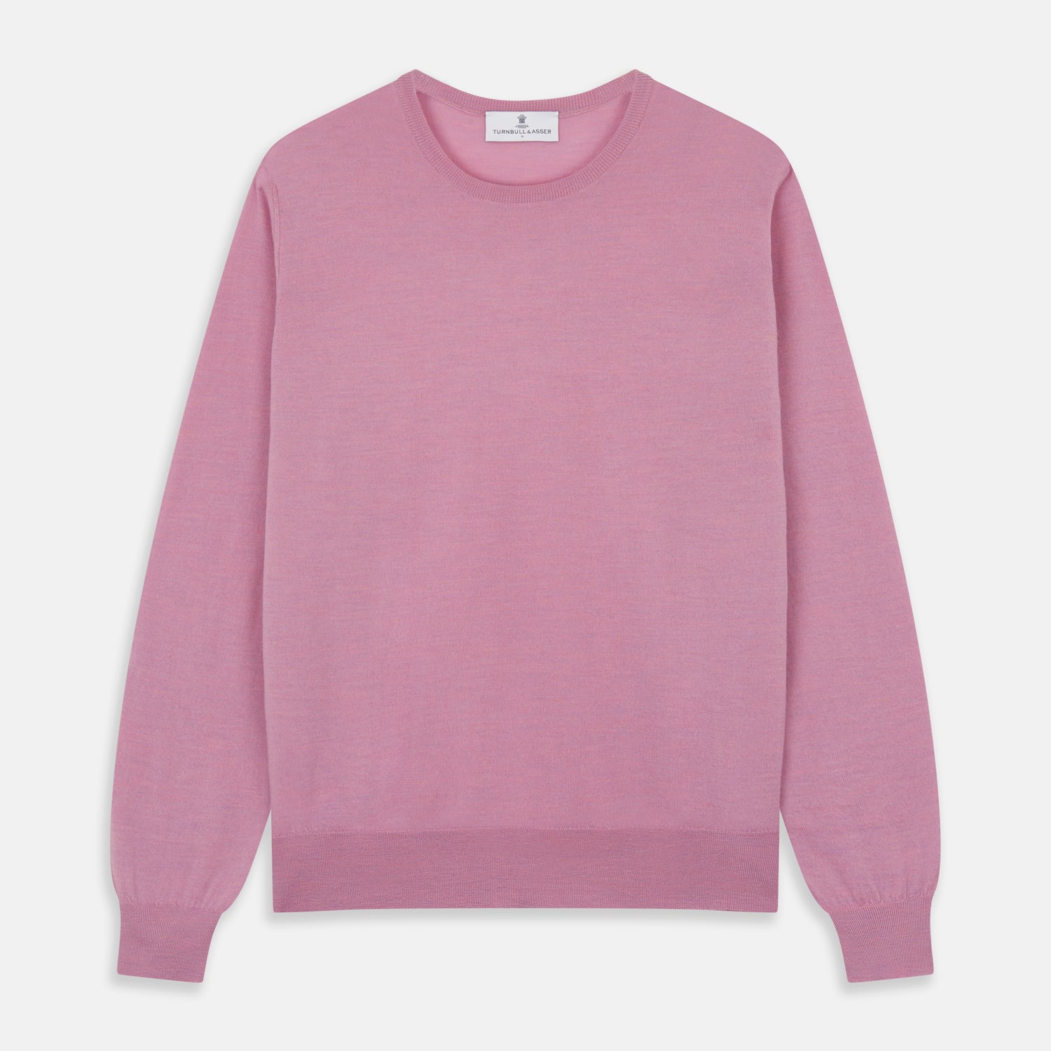 Pink Merino Kingston Crew Neck Jumper