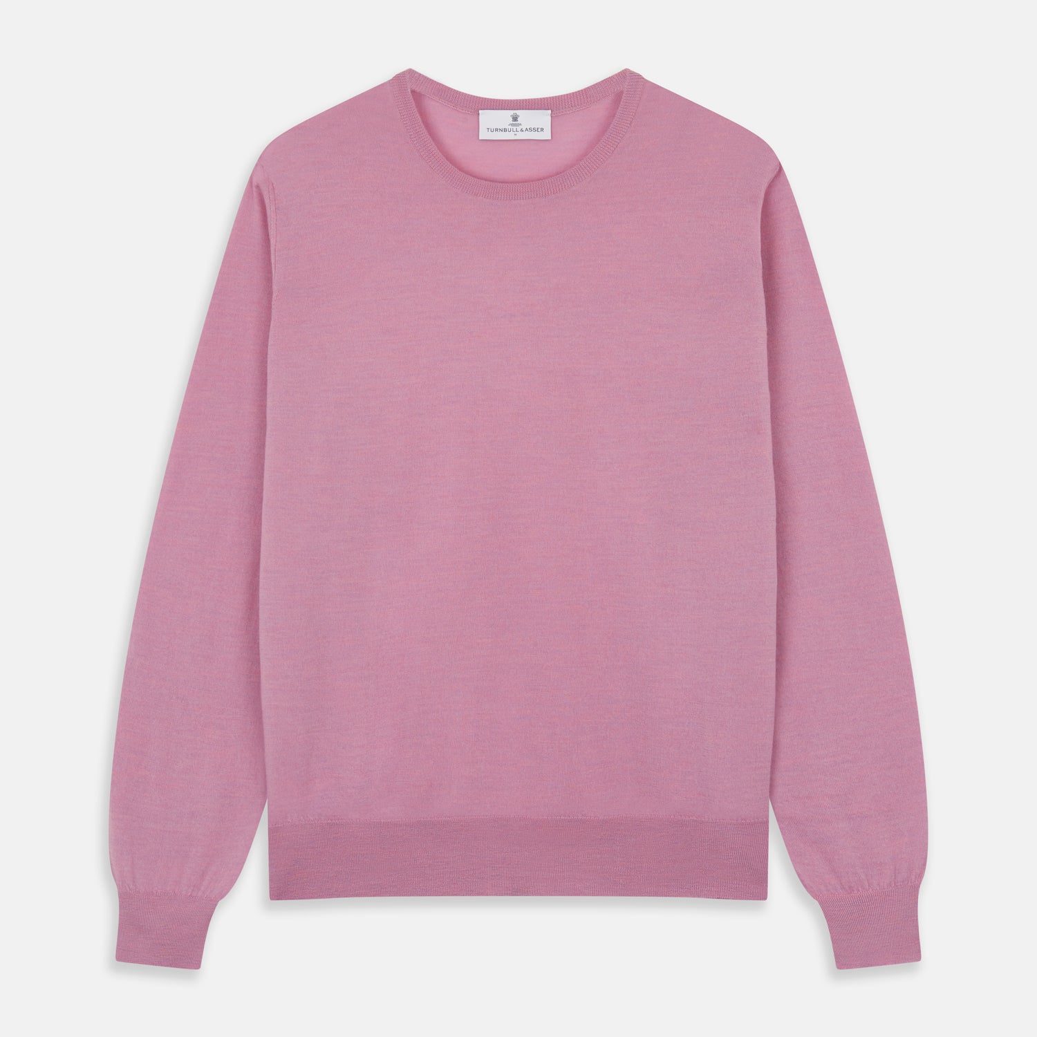 View 2 of product Pink Merino Kingston Crew Neck Jumper