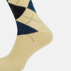 View 4 of product Vanilla Wool Check Mid-Length Socks