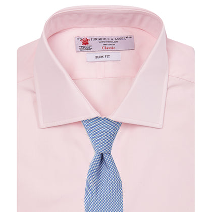 Pink Slim Fit Poplin Shirt Image 3