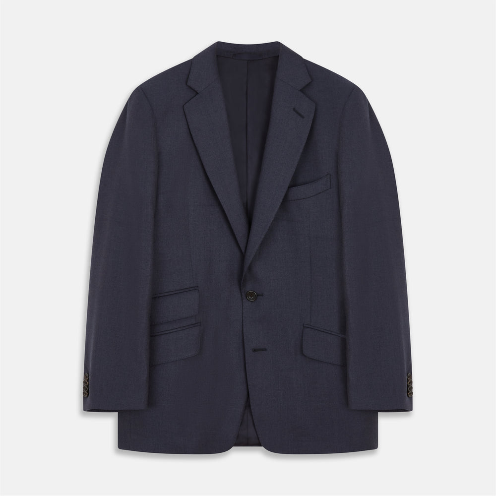 Navy Wool Blend Barrington Blazer