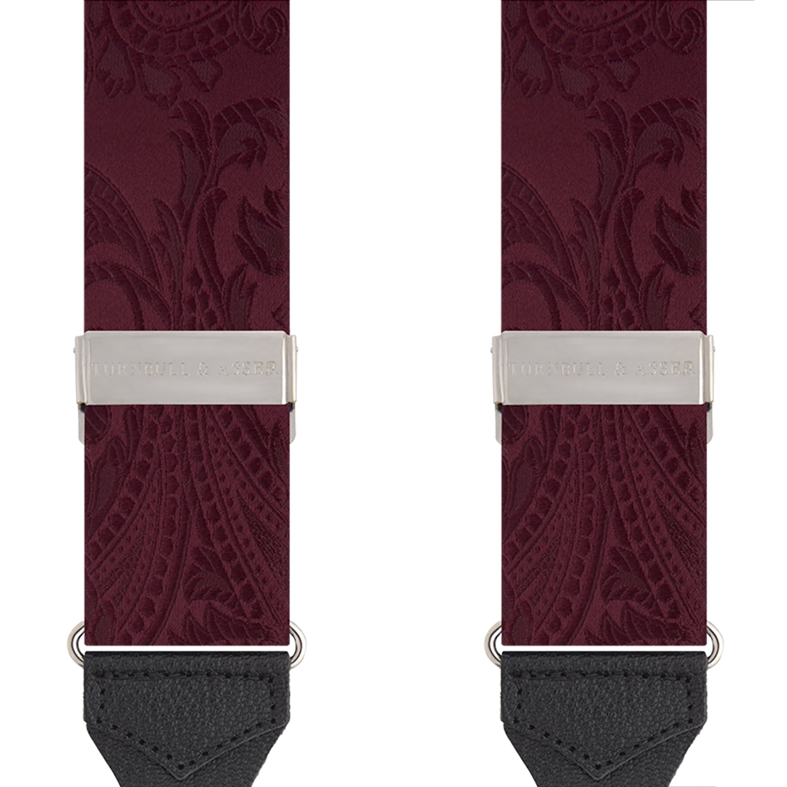View 2 of product Burgundy Paisley Adjustable Silk Braces