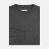 View 4 of product Charcoal Grey Cashmere Round Neck Jumper