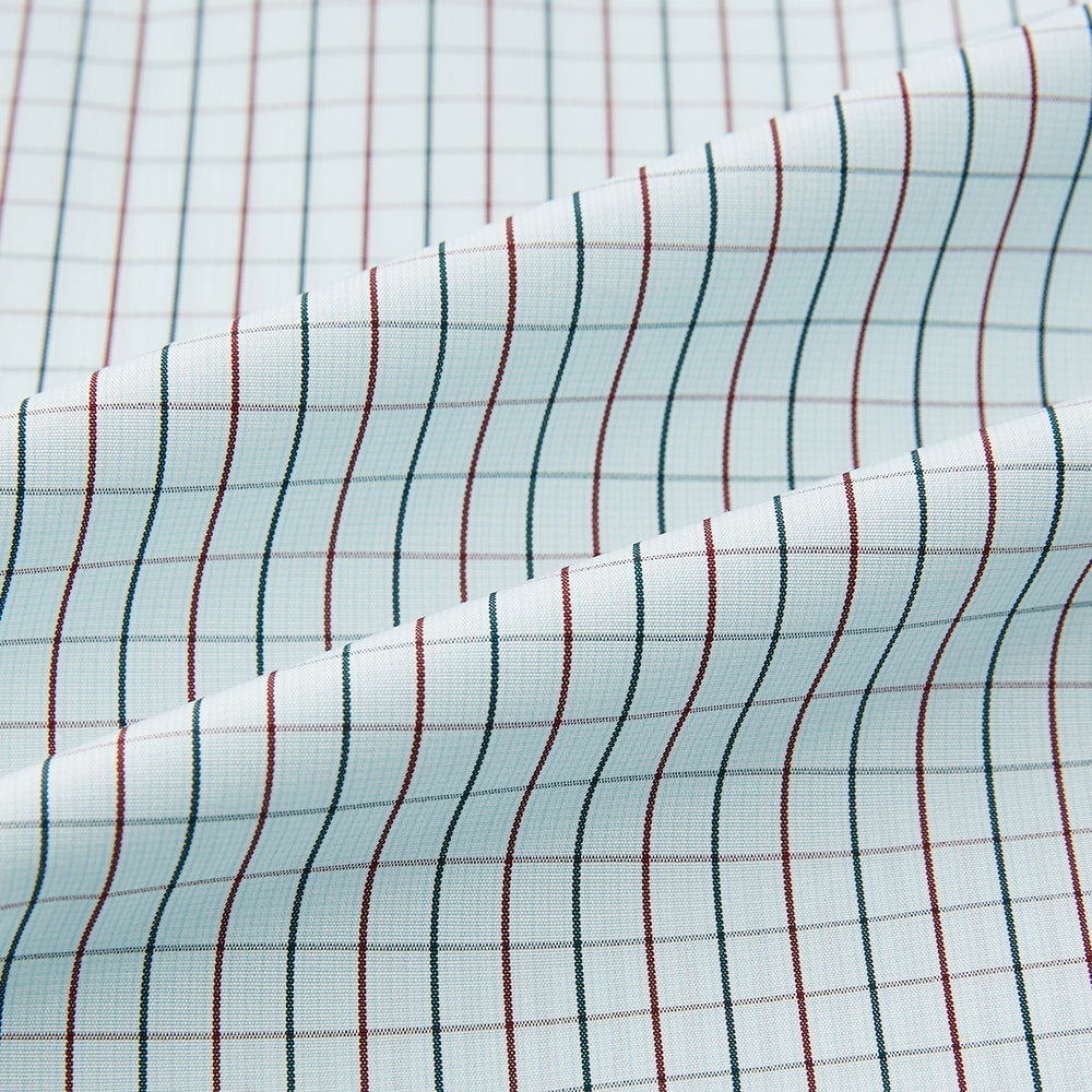Forest Melange and Red Overlay Grid Check Westminster Shirt