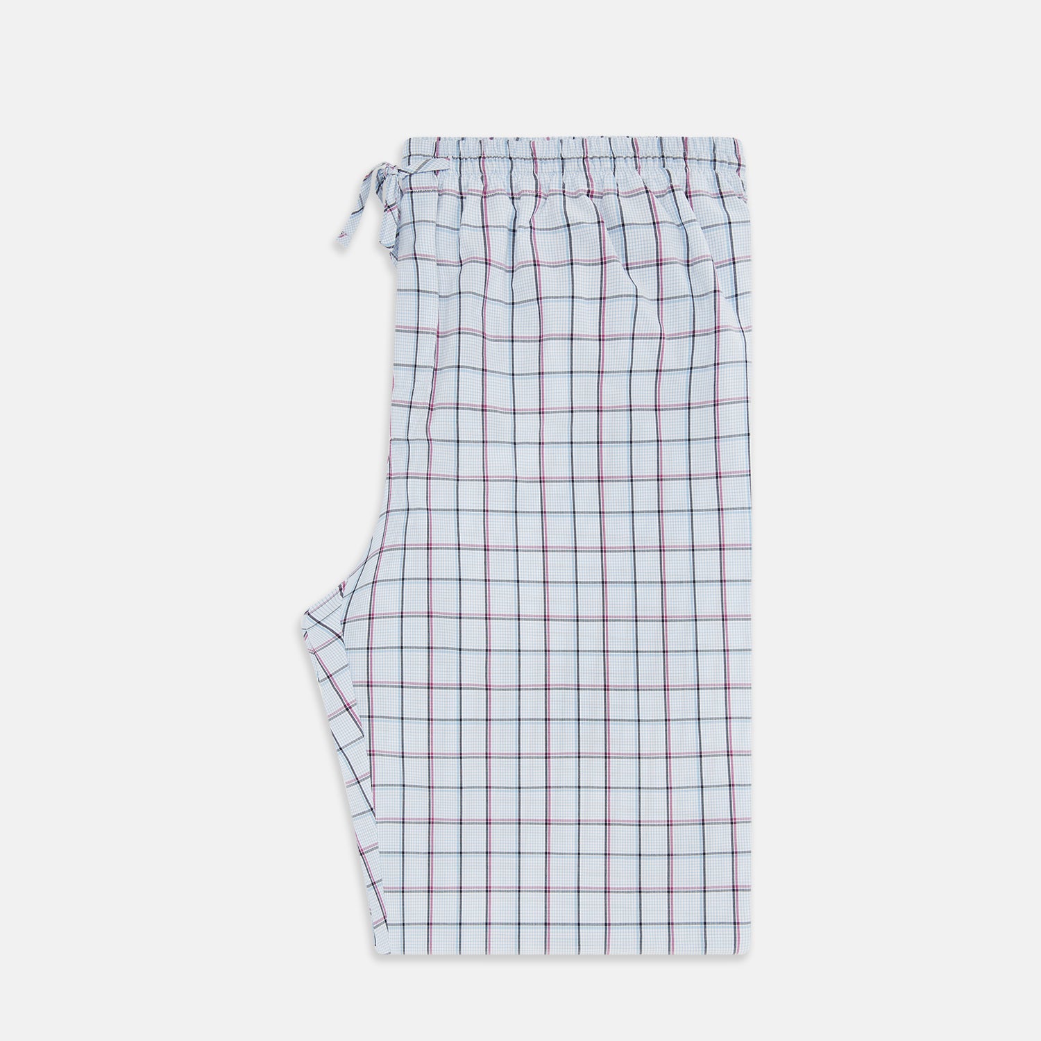 View 3 of product Blue and Pink Tattersall Check Pyjama Trousers