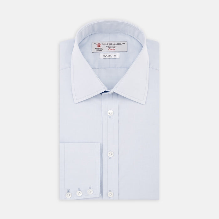 Light Blue 120-Cotton Poplin Fabric Image 1