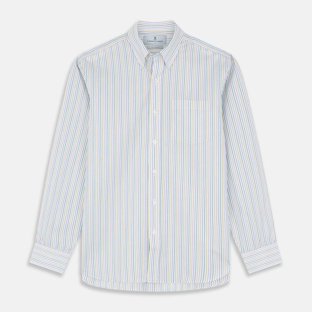 Yellow Multi Blazer Stripe Weekend Fit Suffolk Shirt