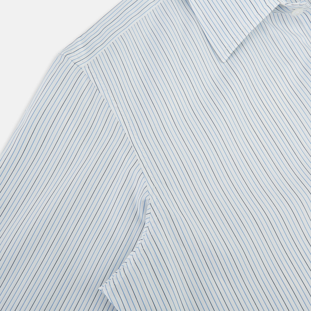 Pale Blue and Navy Pinstripe Westminster Shirt