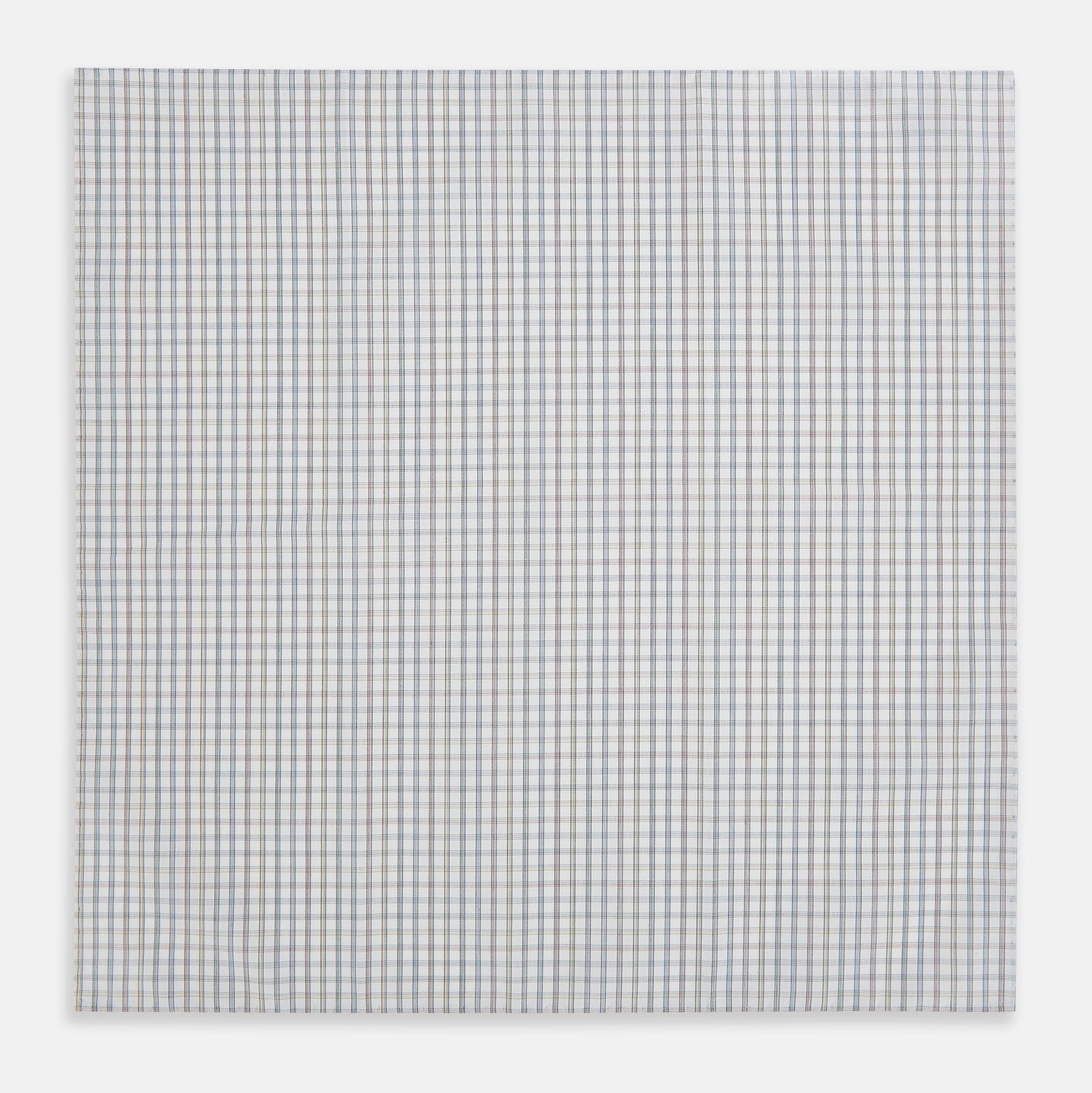 View 3 of product Sky Blue Multi Graph Check Hand-Rolled Handkerchief