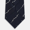 View 3 of product Navy Zigzag Jacquard Silk Tie