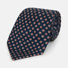 View 1 of product Navy and Red Circle Foulard Silk Tie