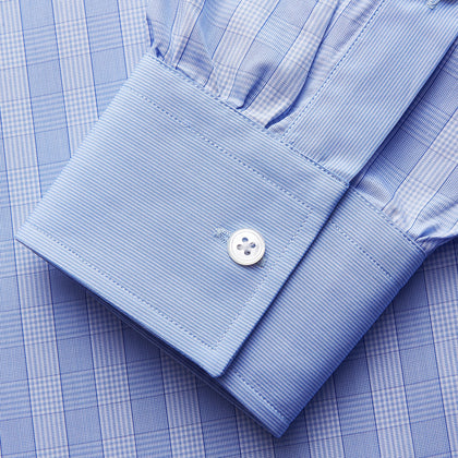 Blue Multi Check Cotton RE-PURPOSE Weekend Fit Suffolk Shirt Image 1