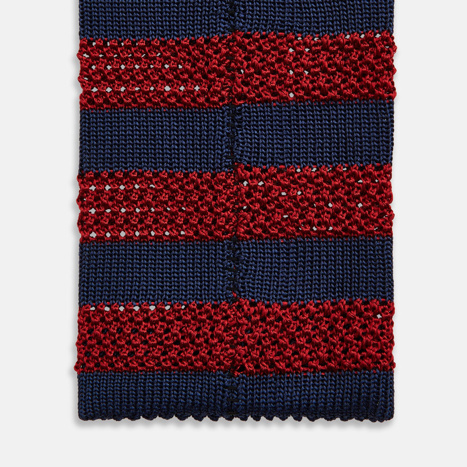 View 4 of product KNITTED STRIPE RED TIE
