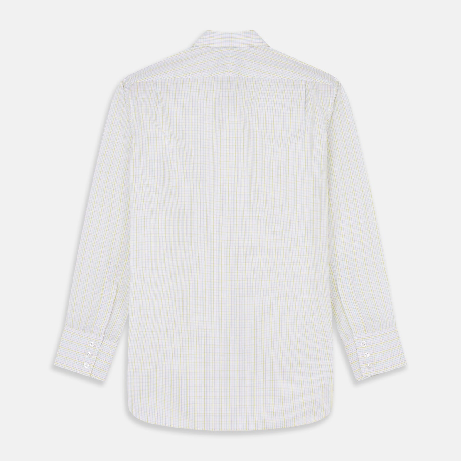 Yellow Multi Check Cotton Regular Fit Mayfair Shirt