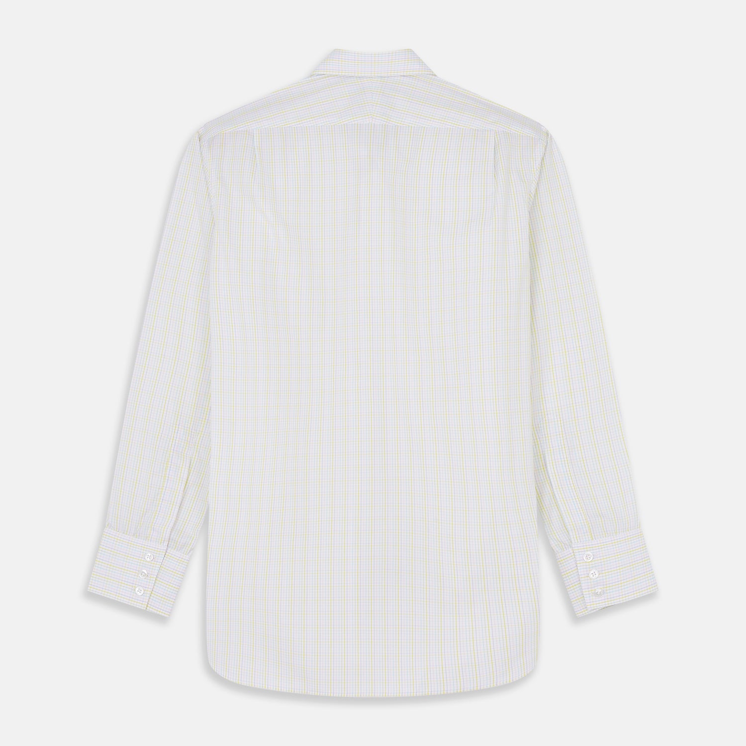 View 5 of product Yellow Multi Check Cotton Regular Fit Mayfair Shirt