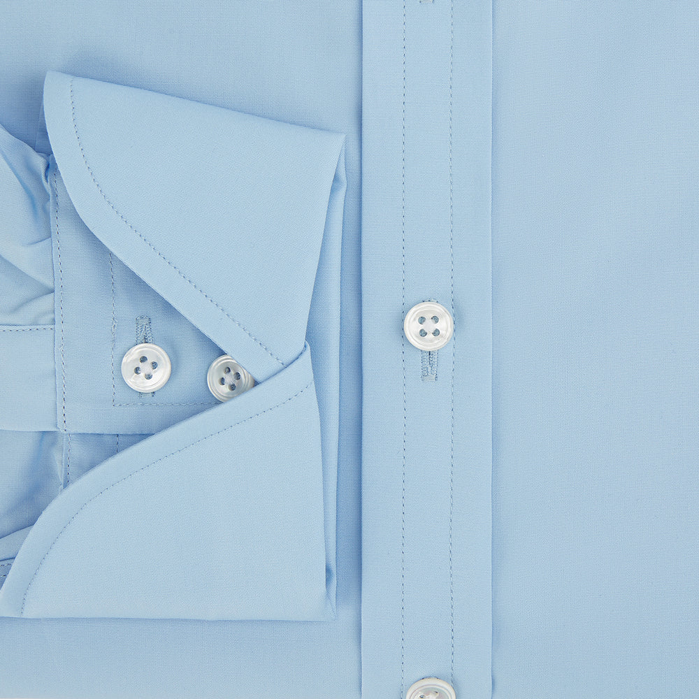 Turnbull & Asser Dr. No Blue Cotton Shirt with Cocktail Cuff As Seen On James Bond Turnbull & Asser Dr. No Blue Cotton Shirt with Cocktail Cuff As Seen On James Bond
