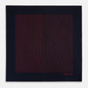 View 4 of product Navy and Red Stripe Silk Pocket Square