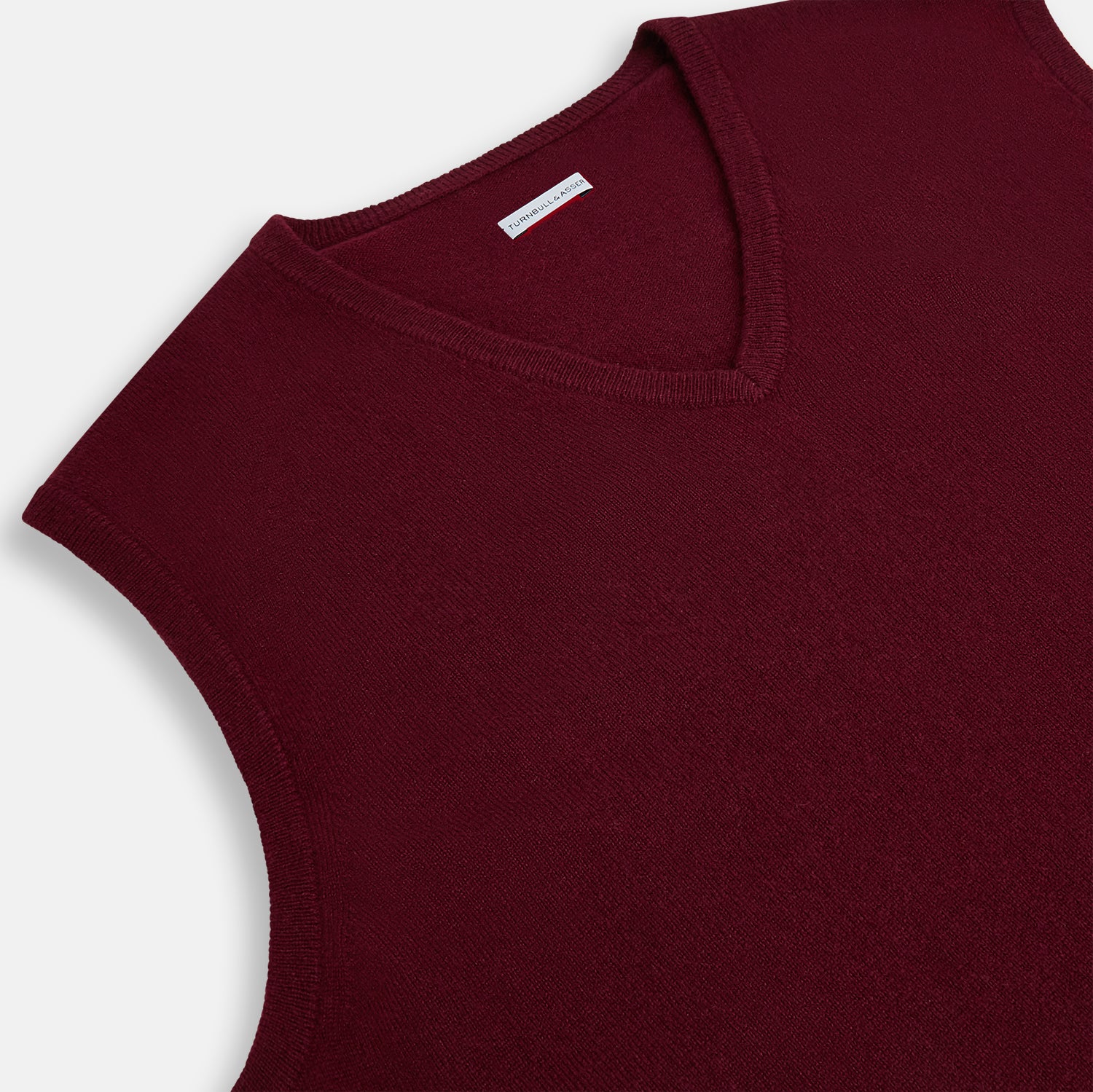 View 2 of product Burgundy Cashmere V-Neck Vest