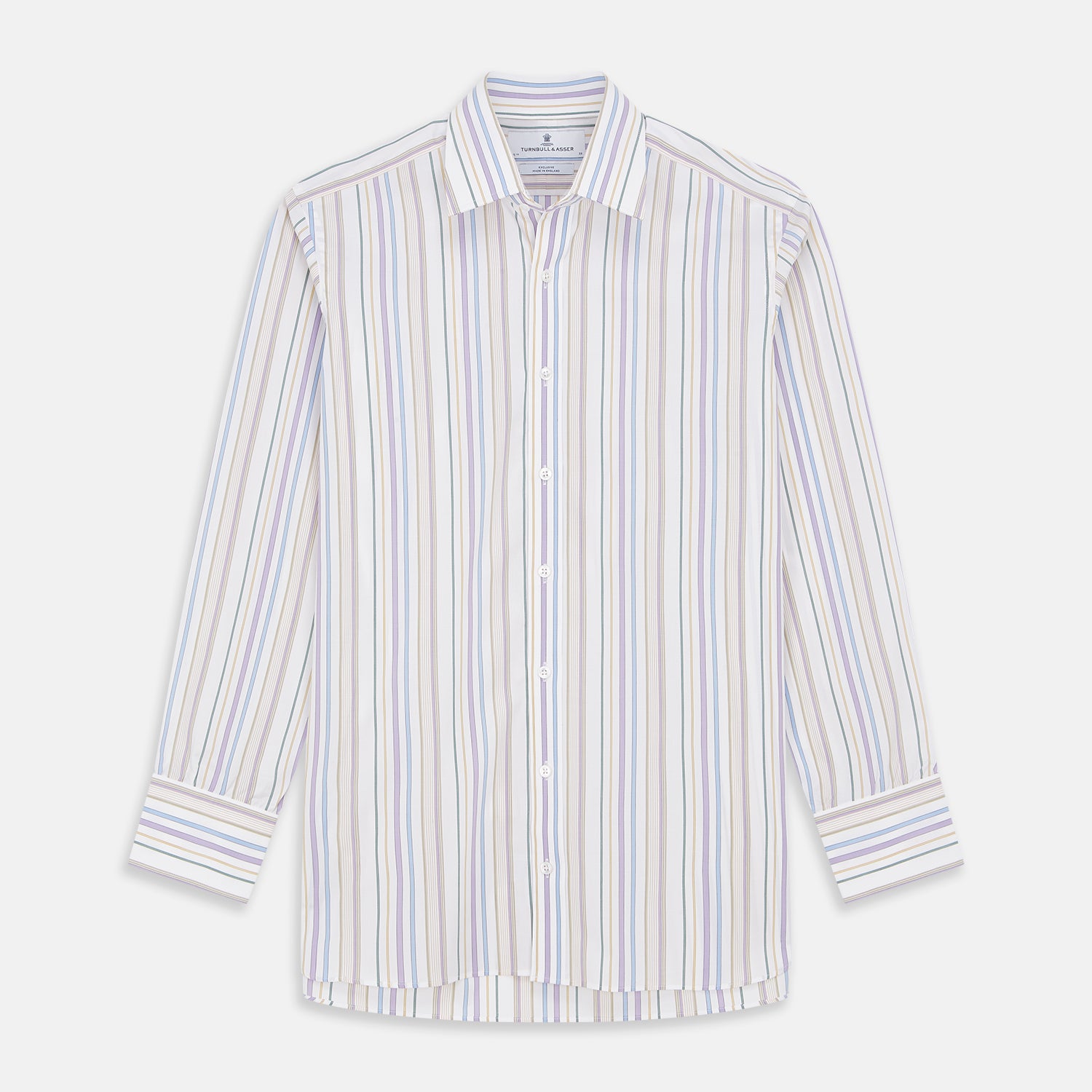 View 1 of product Colourful Garden Multi Stripe Cotton Regular Fit Mayfair Shirt