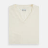 Ivory Cashmere V-neck Jumper