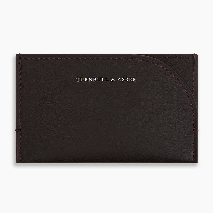 Burgundy Slim Rounded Card Case Image 2