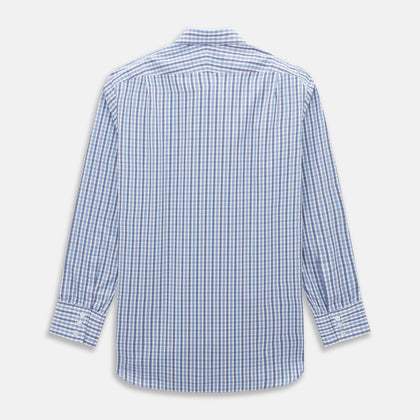 Blue and Navy Multi Check Mayfair Shirt Image 2