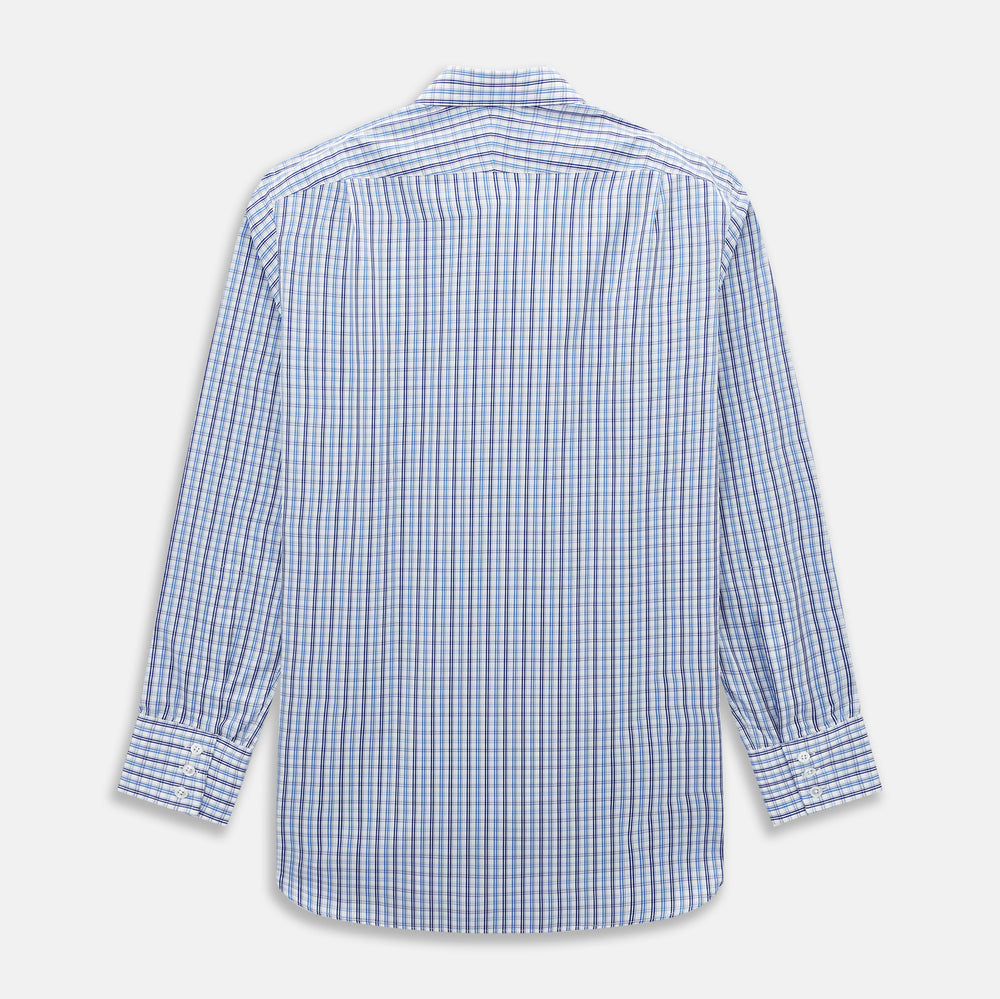 Blue and Navy Multi Check Mayfair Shirt