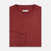 View 4 of product Crimson Red Cashmere Round Neck Jumper