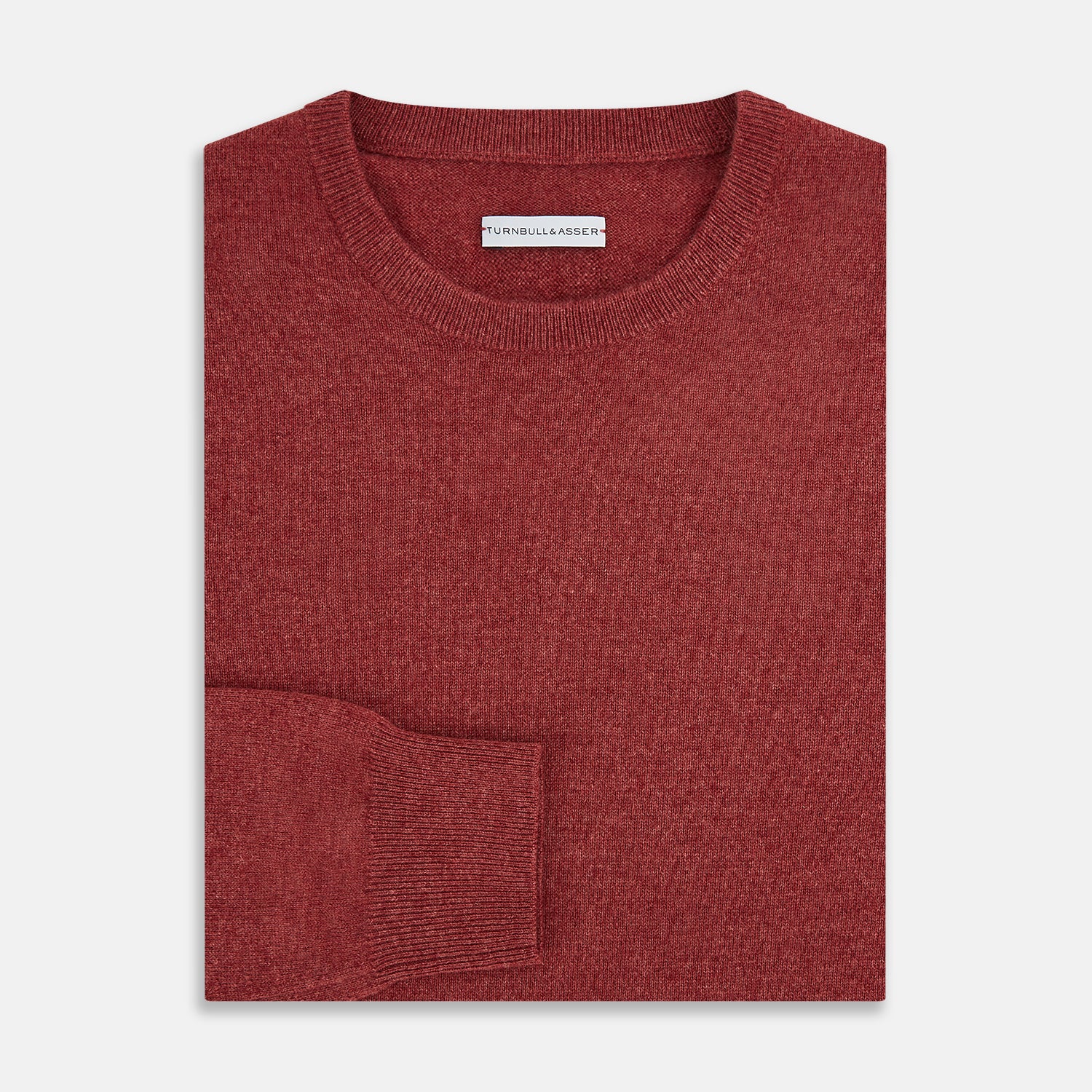View 4 of product Crimson Red Cashmere Round Neck Jumper