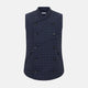 Navy Double-Breasted Quilted Gilet