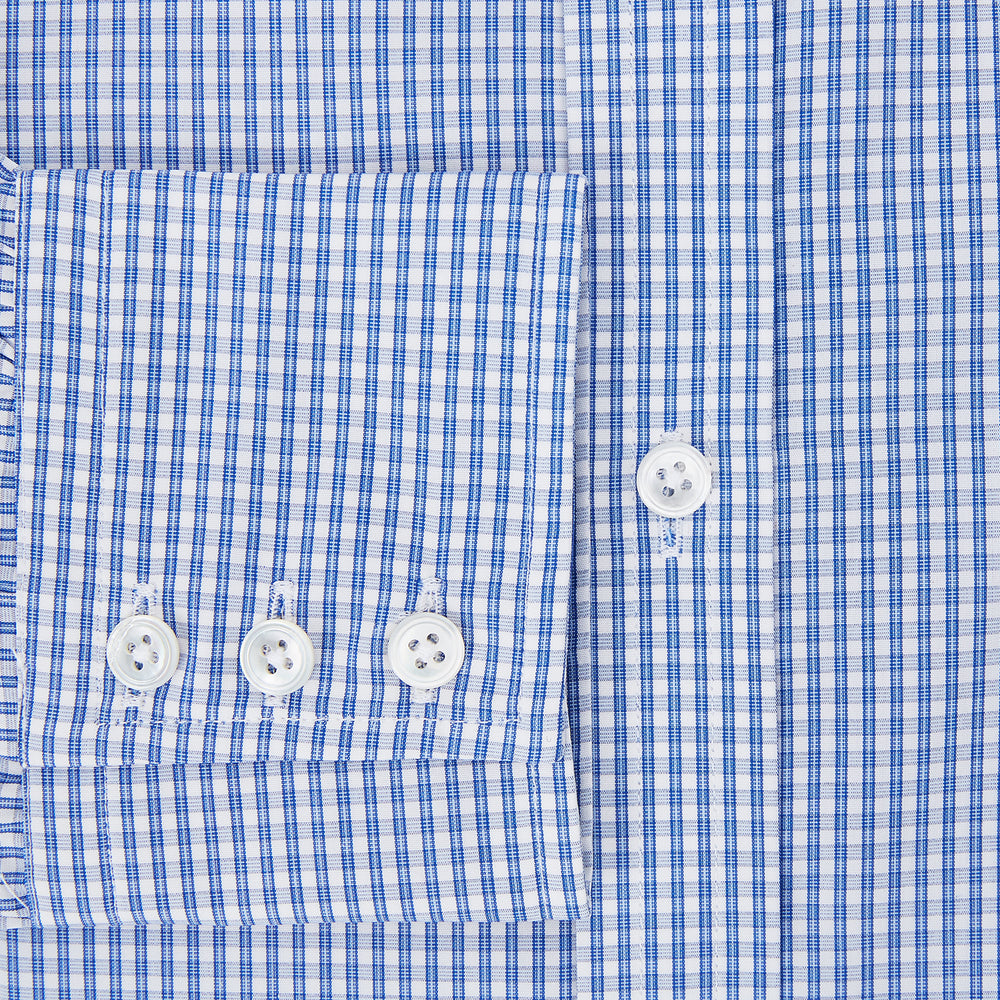 Blue Multi Micro Check Mayfair Shirt