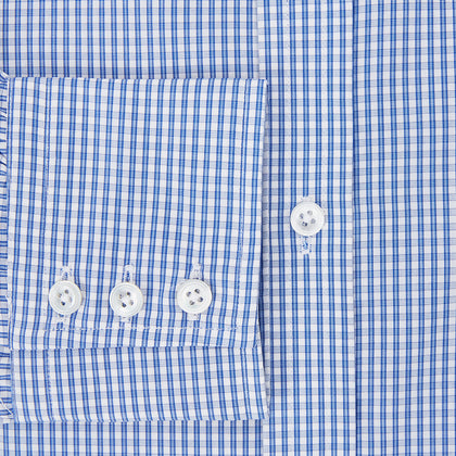 Blue Multi Micro Check Mayfair Shirt Image 3