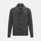 Shadow Grey Cashmere Shawl Collar Cardigan