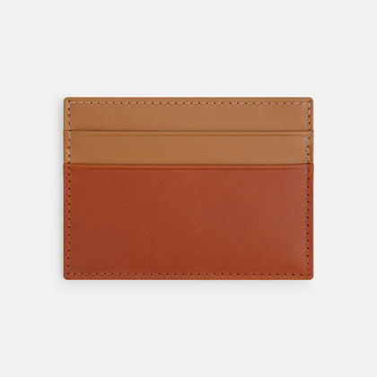 TAN LEATHER CARD CASE