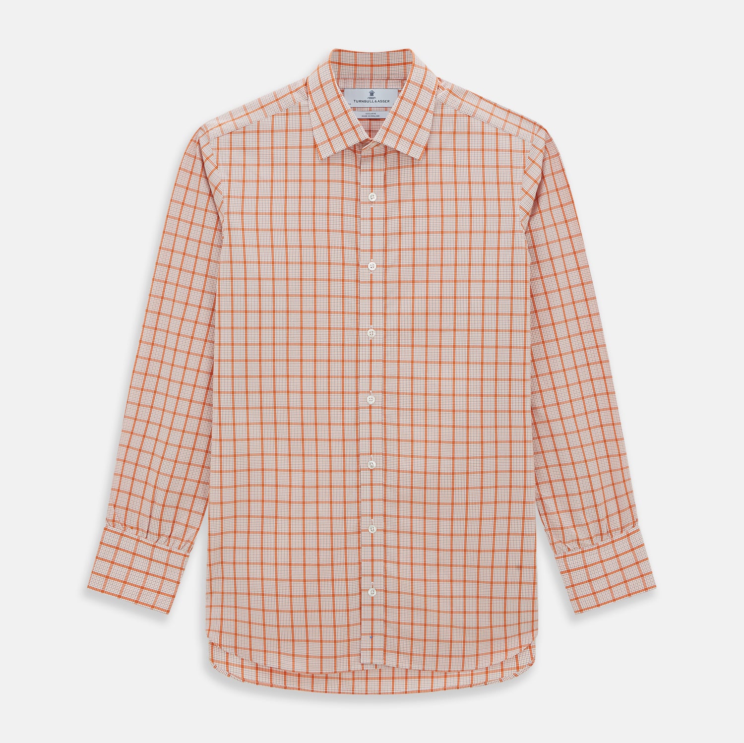 View 1 of product Orange Graph Overlay Check Mayfair Shirt