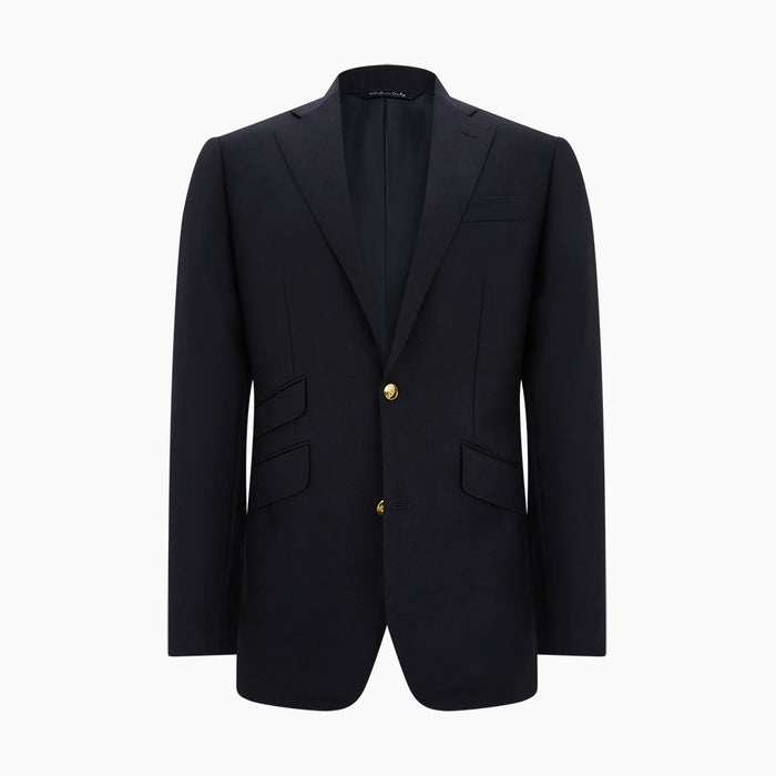 Short Navy Single Breasted Classic Blazer Image 4